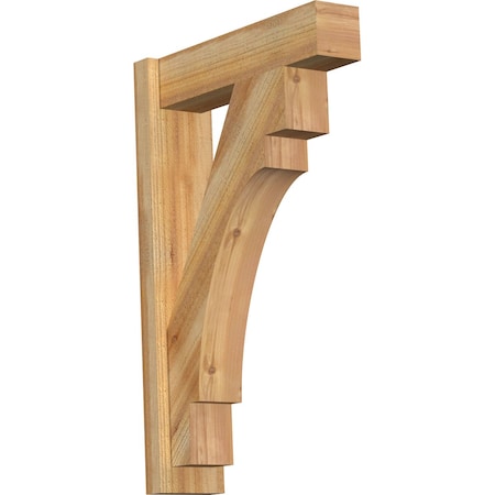 Ekena Millwork Merced Block Rough Sawn Outlooker, Western Red Cedar, 6"W x 22"D x 34"H OUT06X22X34MRC05RWR